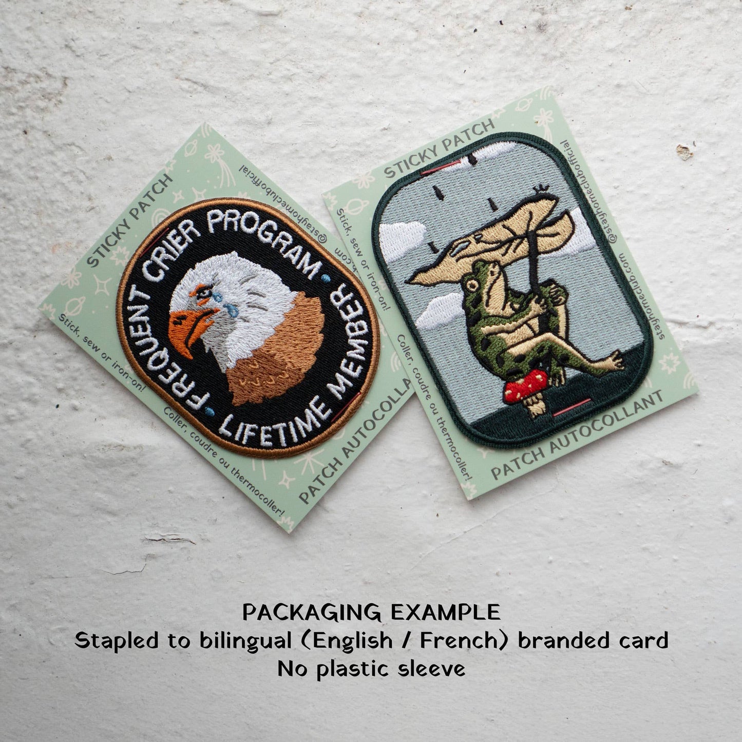Uneasy Does It Sticky Patch | Chenille Felt Embroidery Patch