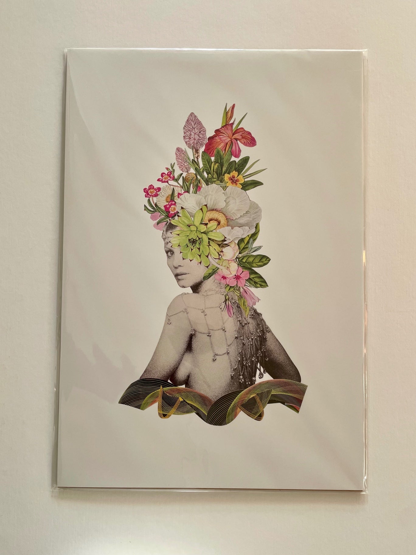 “Forget-Me-Not” Vintage Collage Print