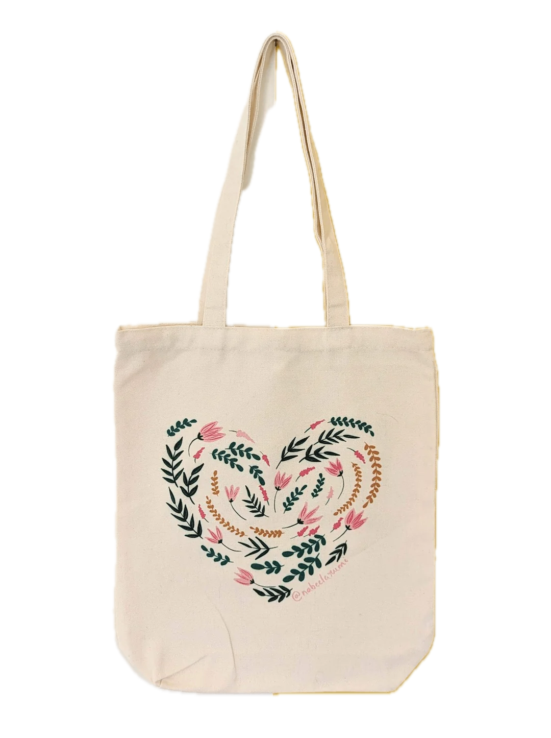 Floral Heart Tote Bag