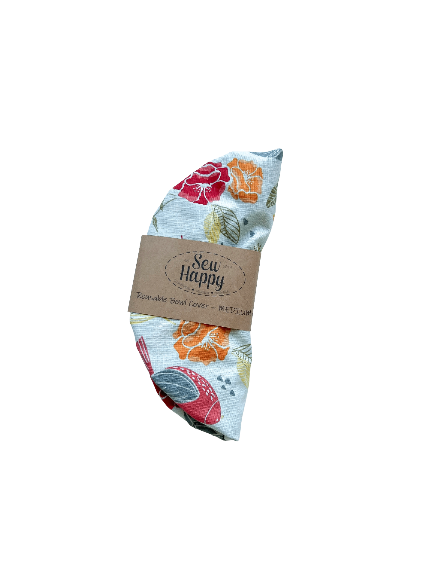 Medium Reusable Bowl Cover - Flowers and Birds