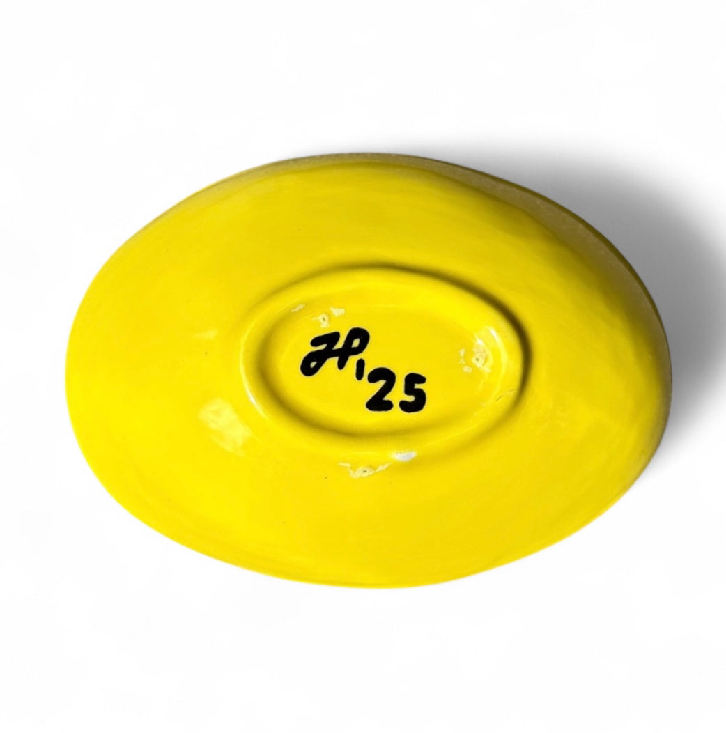 Oval Bowl - Yellow Florals