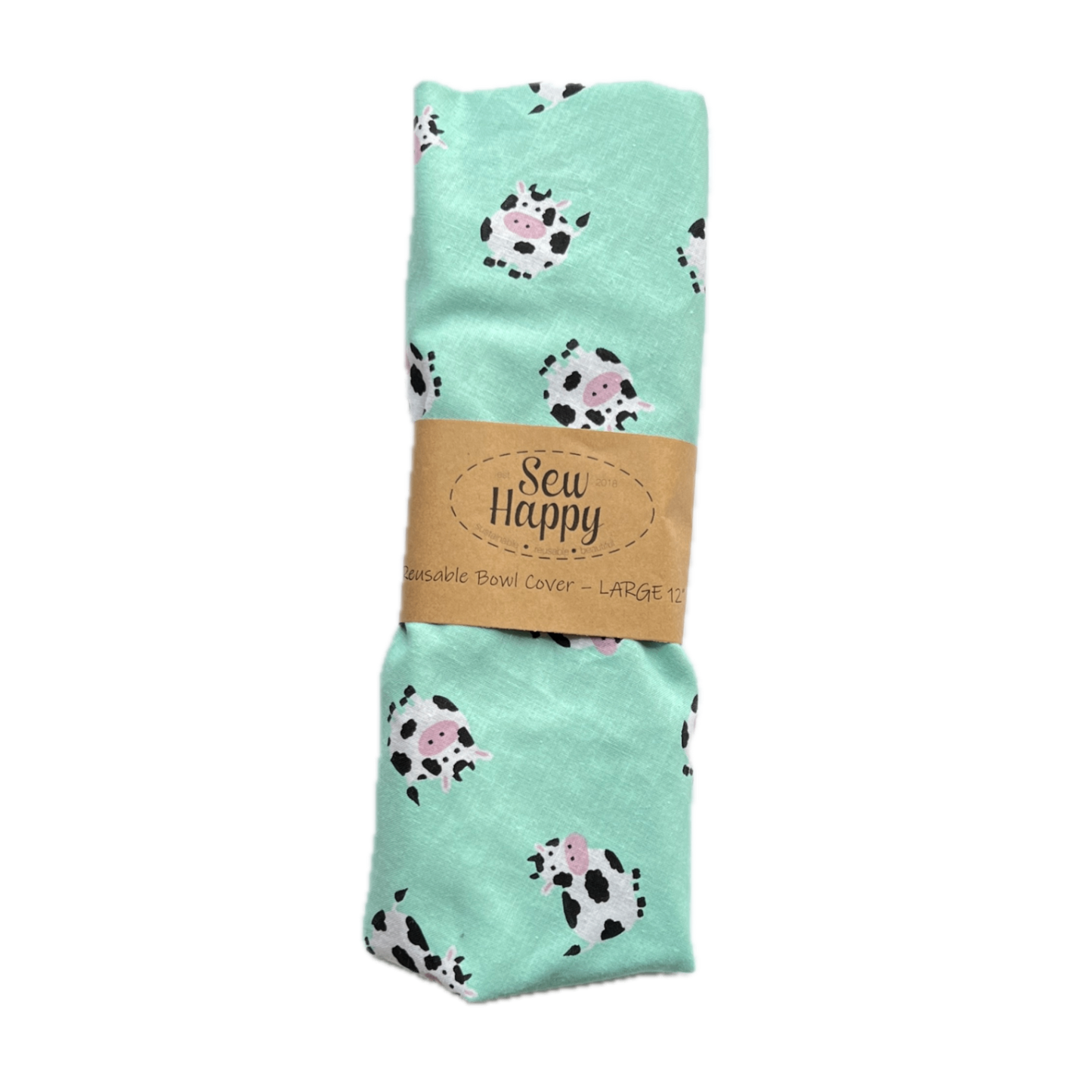 Large Reusable Bowl Cover - Cows