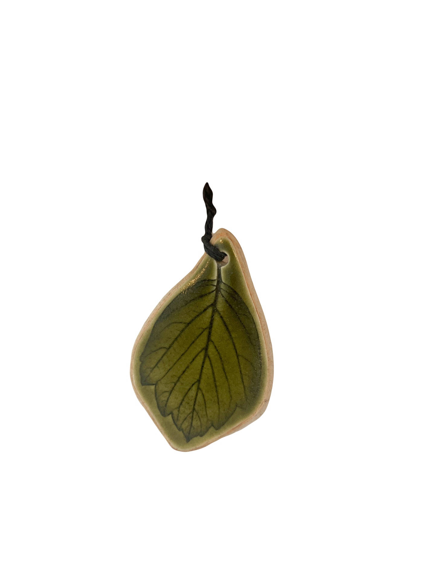 Ceramic Leaf Pendant #1