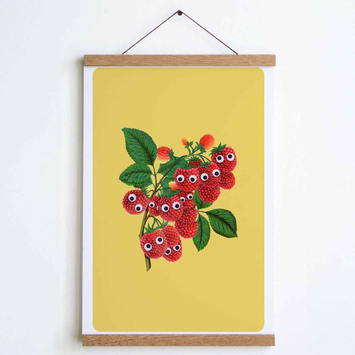Googly Raspberries Print: Yellow Small - 8" x 10"