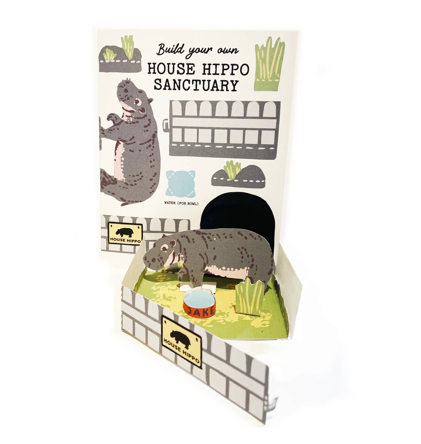 Build your own House Hippo Sanctuary Card