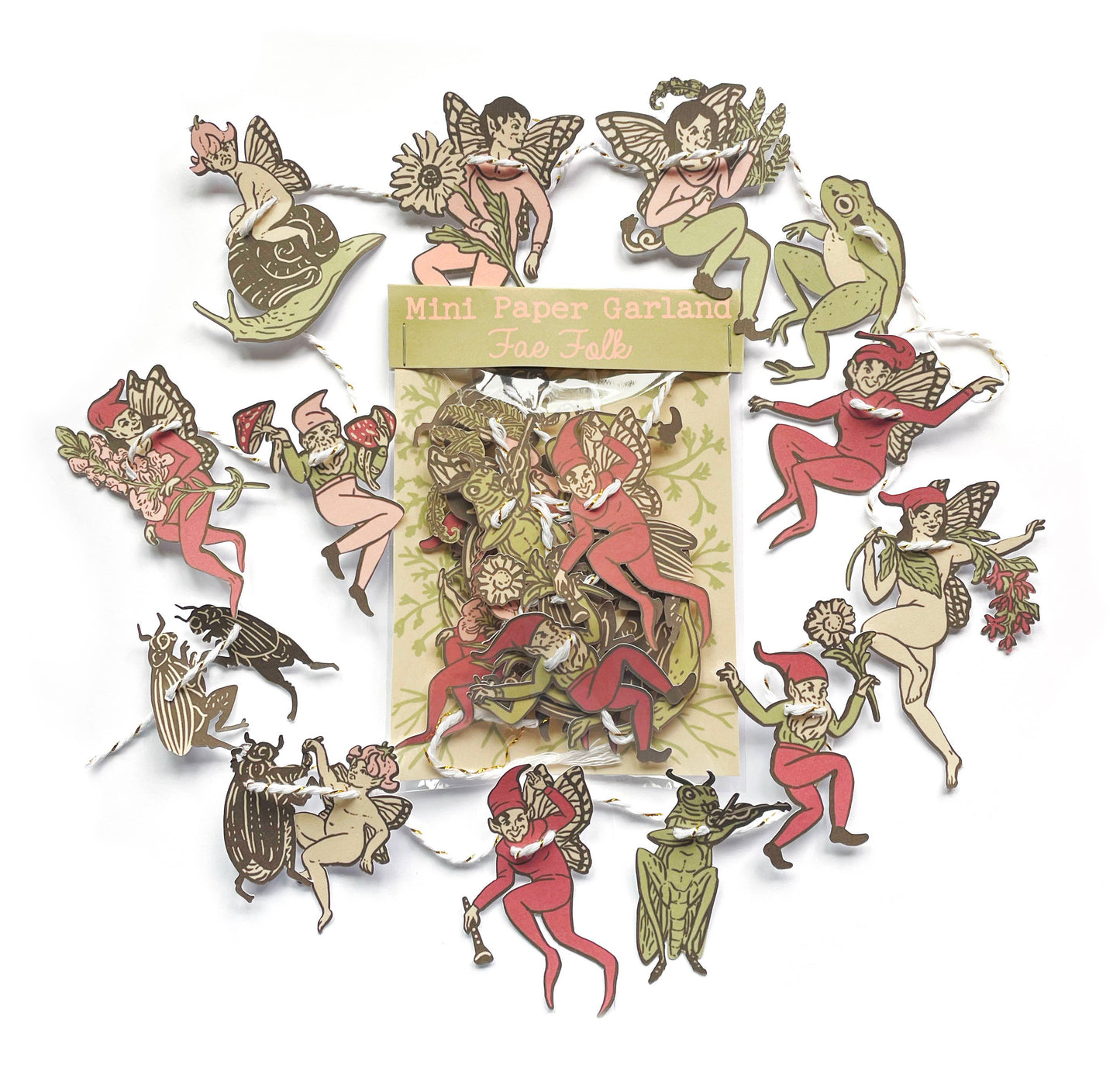 Fae Folk Mini Paper Garland