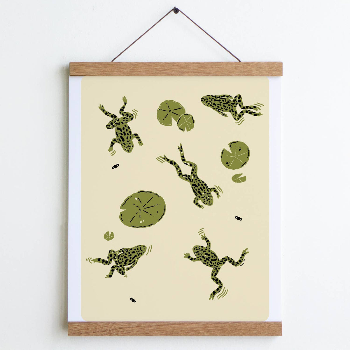Frog Days Print: Cream / Small - 8" x 10"