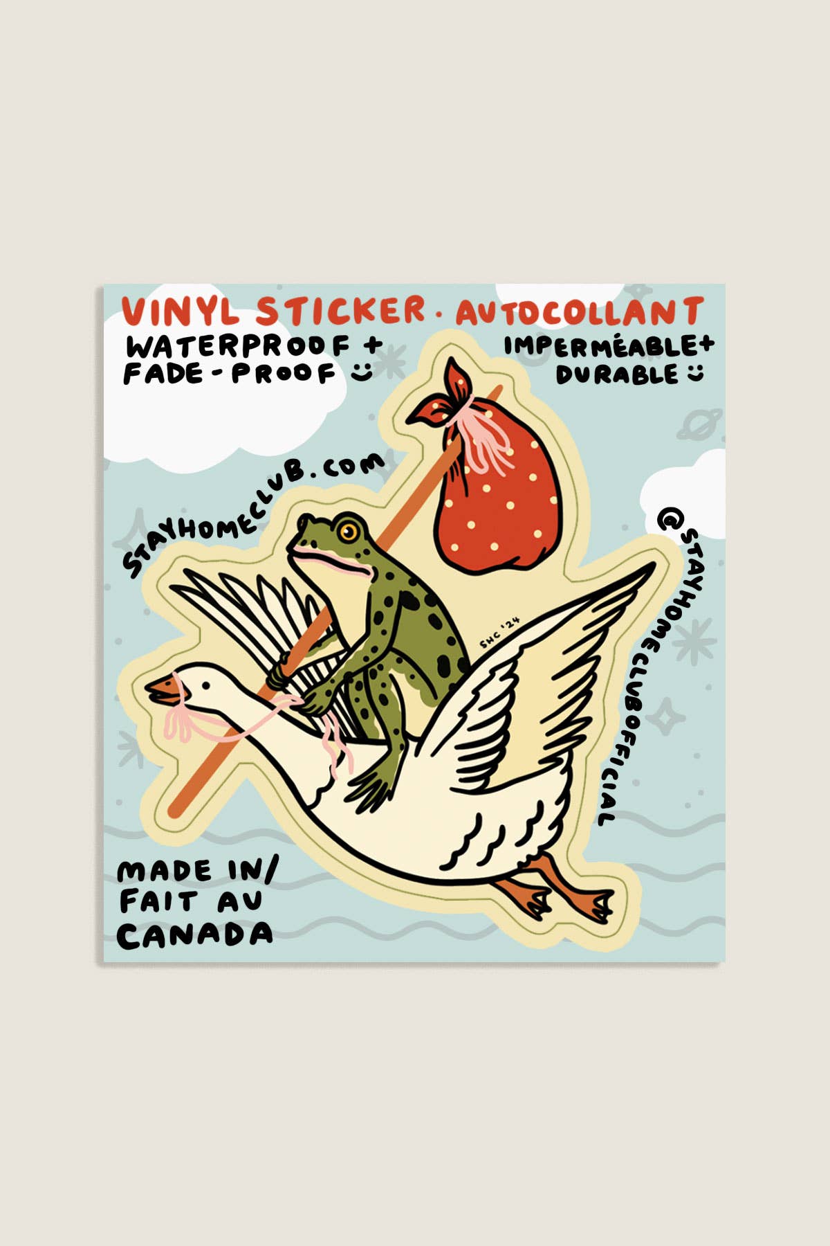 Goose Ride Sticker | Waterproof Vinyl Sticker
