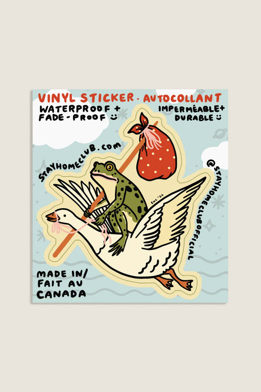 Goose Ride Sticker | Waterproof Vinyl Sticker