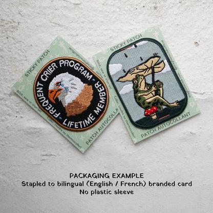 Uneasy Does It Sticky Patch | Chenille Felt Embroidery Patch