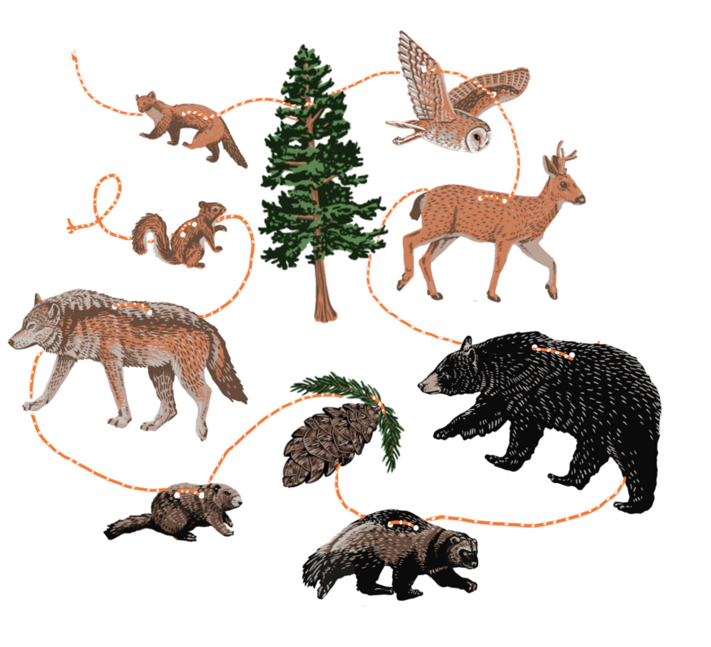 Pacific Northwest Woodland Paper Garland