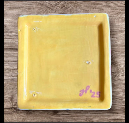 Square floral vase