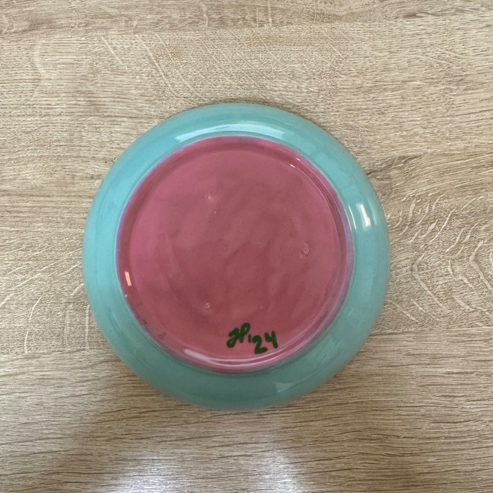 Turquoise floral dish