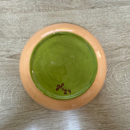 Orange floral dish