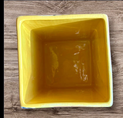 Square floral vase