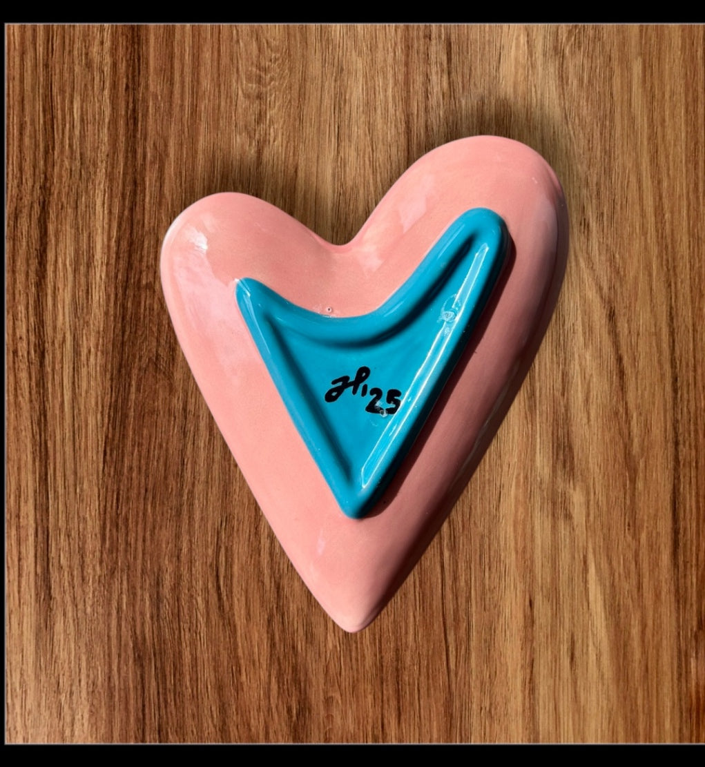 Pink decorative heart dish