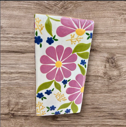 Square floral vase