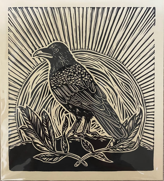 "Raven" Lino Print