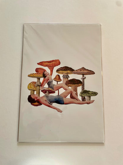 “Day Trippers” Vintage Collage Print