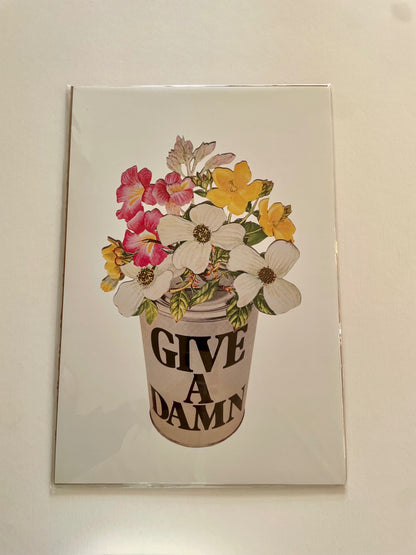 “Give A Damn” Vintage Collage Print