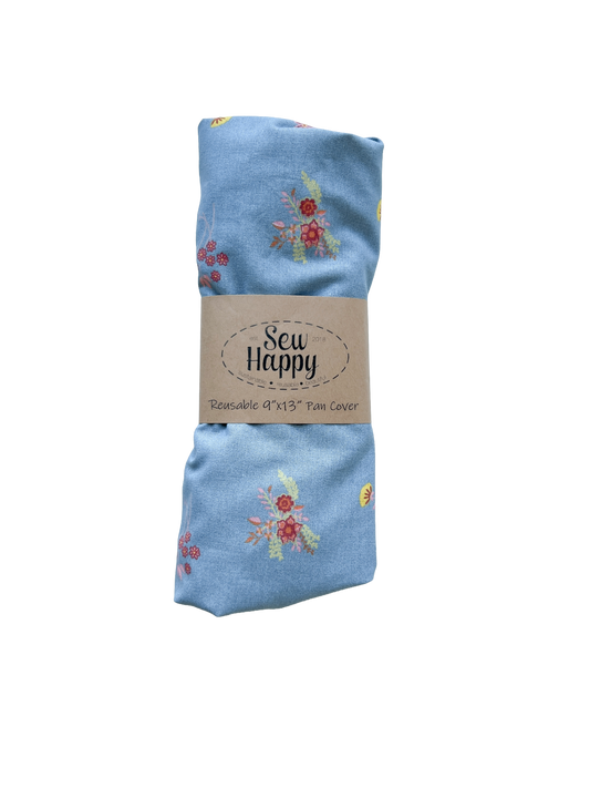 Reusable 9"x13" Pan Cover - Blue Floral