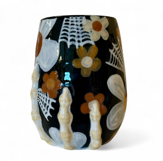 Stemless Skeleton Wine Glass