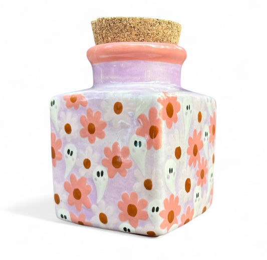  Cork Jar - Flower Ghosts