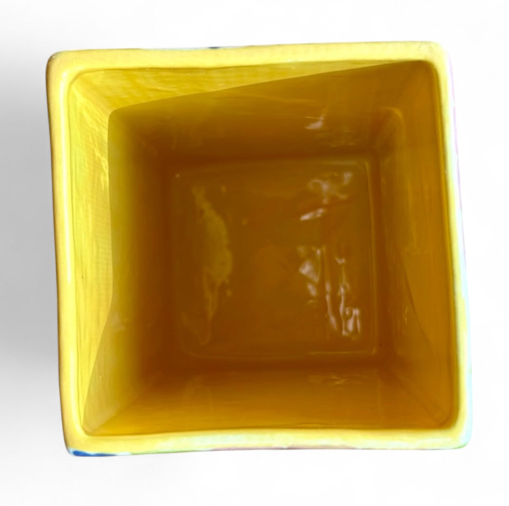 Square floral vase