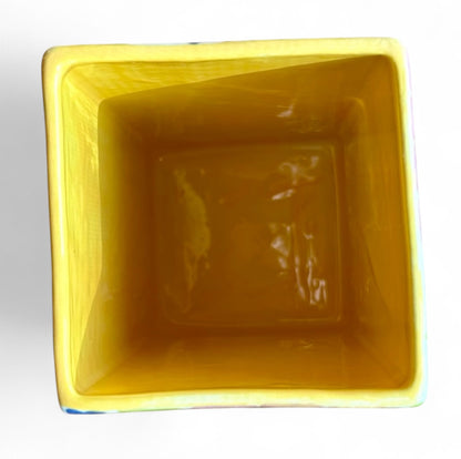 Square floral vase