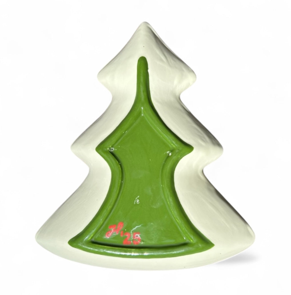 Christmas Tree Plate - Holly Print