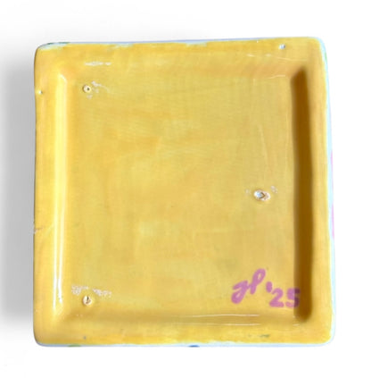 Square floral vase
