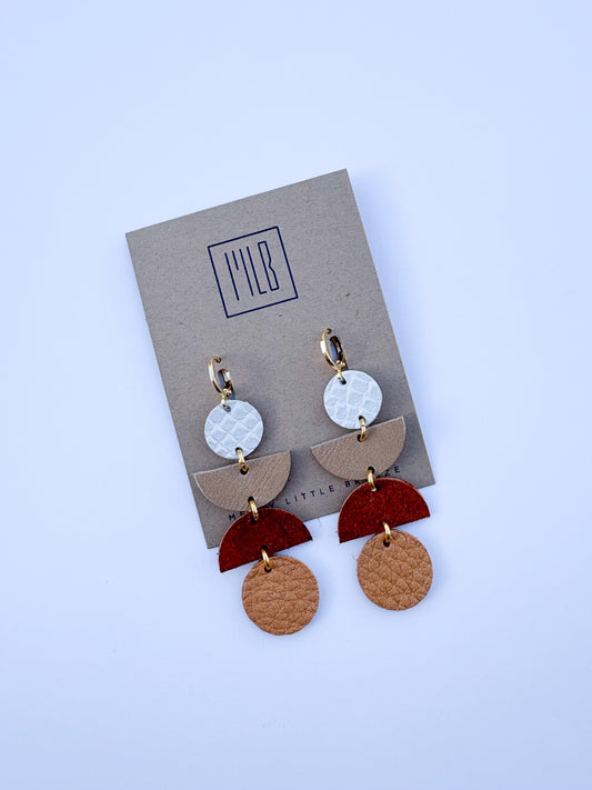 Autumn Geometric Cuff Earrings