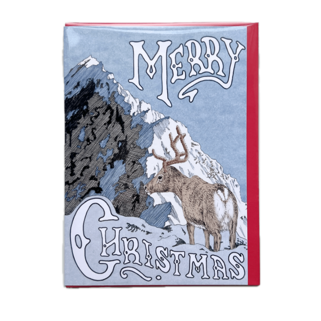 Mountain Reindeer Card