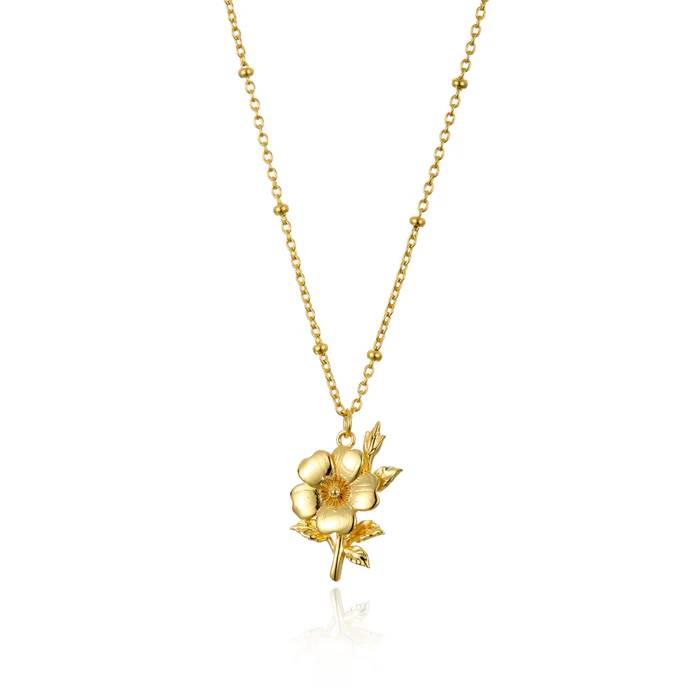 Of Prairie and Petals Necklace - Gold