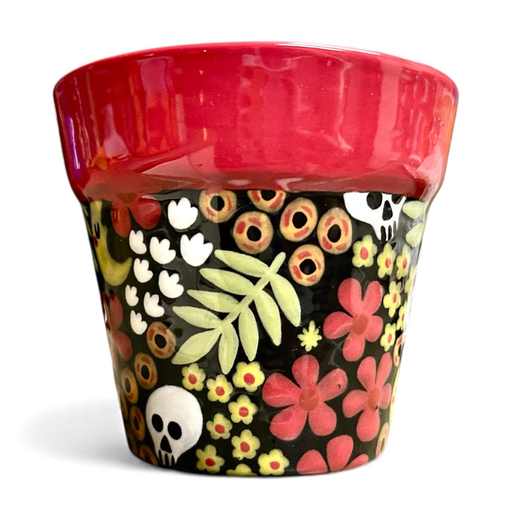 Flower Pot - Skull and Moon