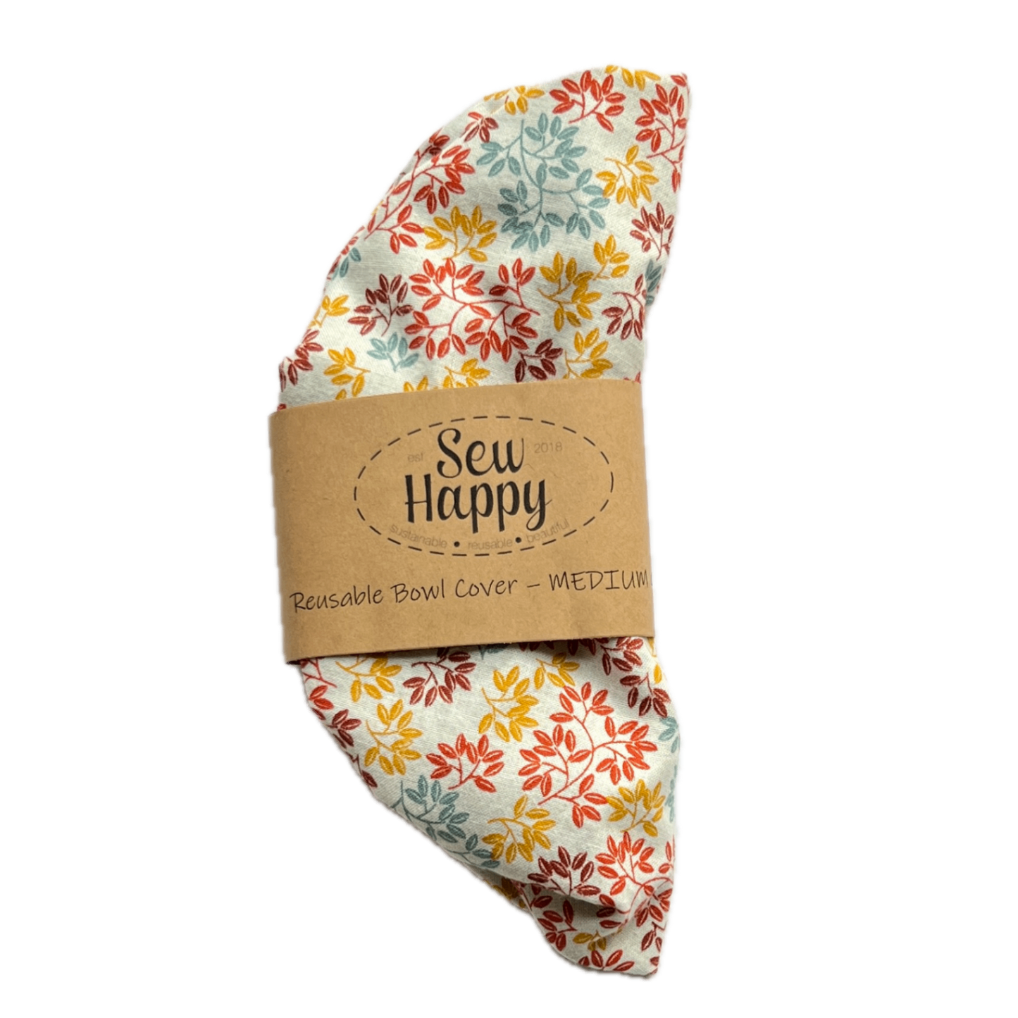 Medium Reusable Bowl Cover - Multicoloured Leaves