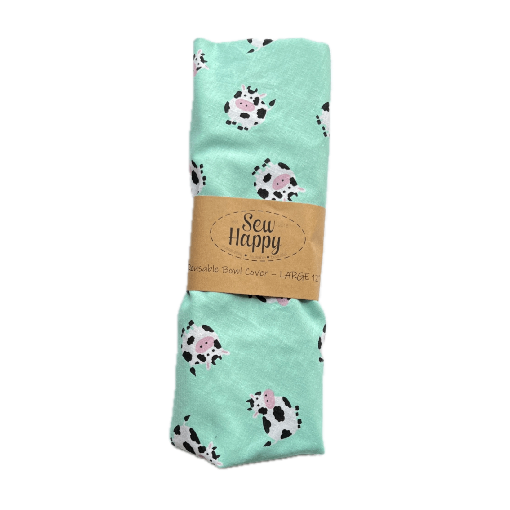 Large Reusable Bowl Cover - Cows