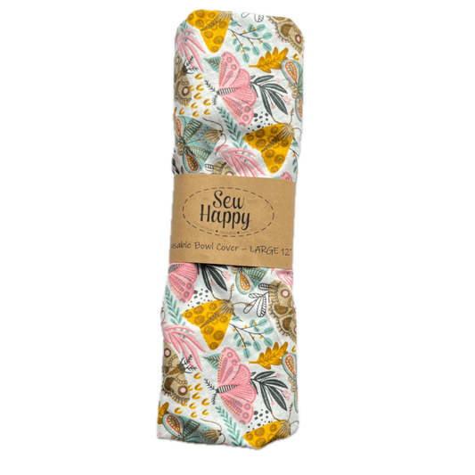 Large Reusable Bowl Cover - Moths