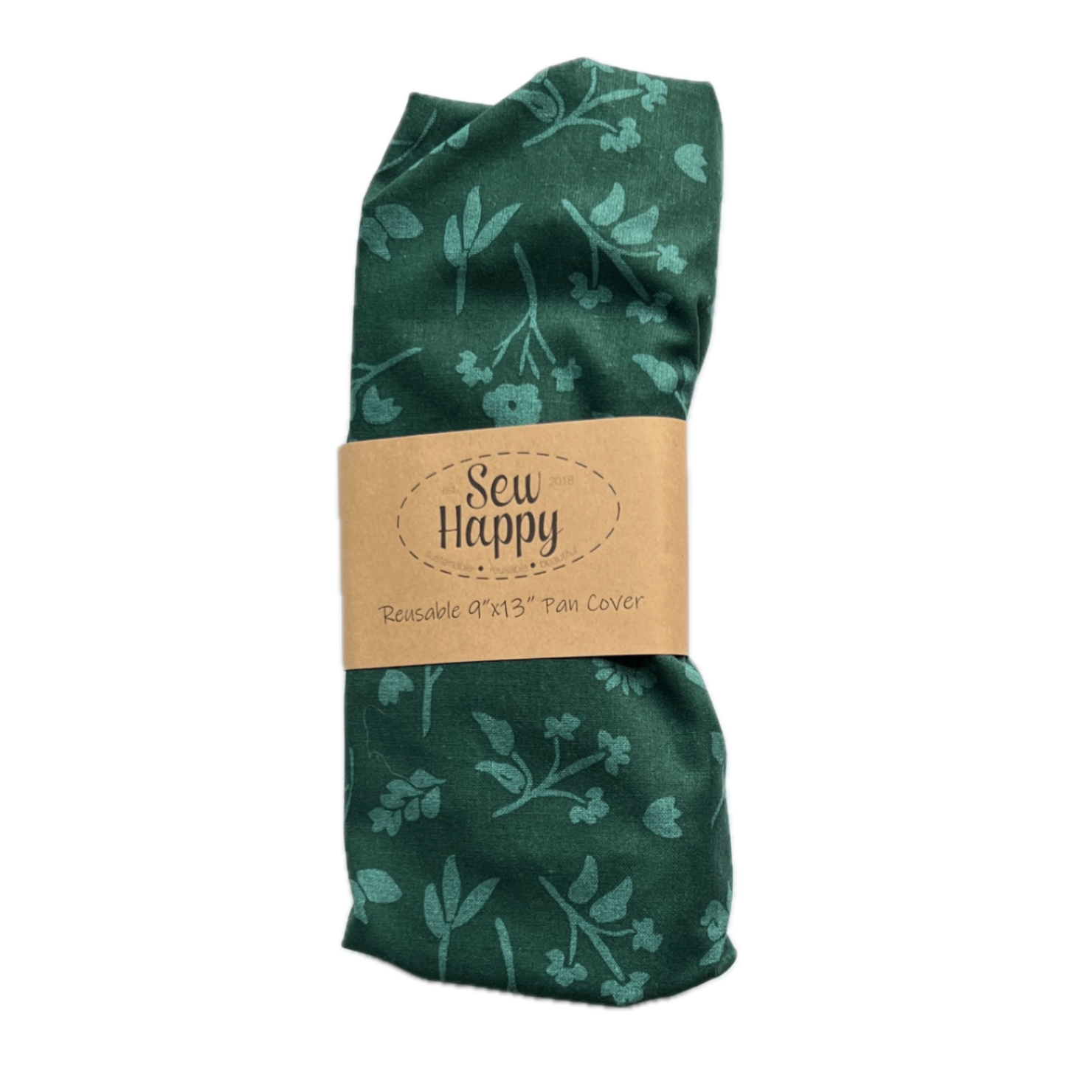 Reusable 9" x 13" Pan Cover - Green Floral