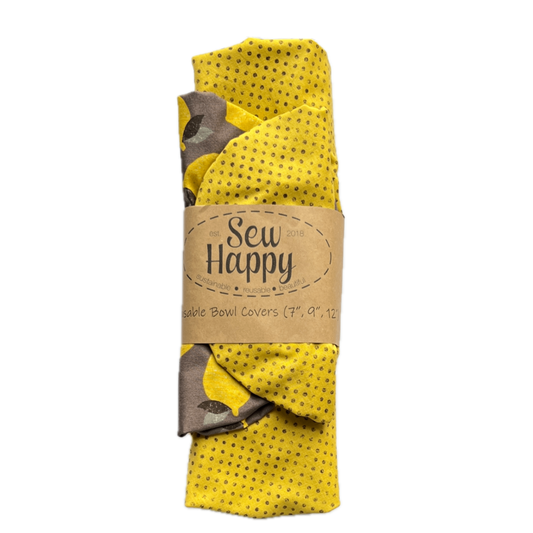 Set of 3 Bowl Covers - Lemons