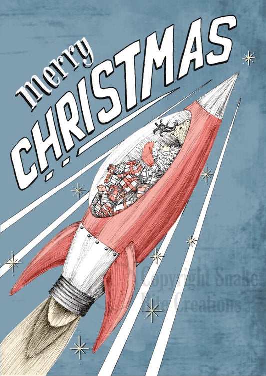 Spaceage Rocket Card