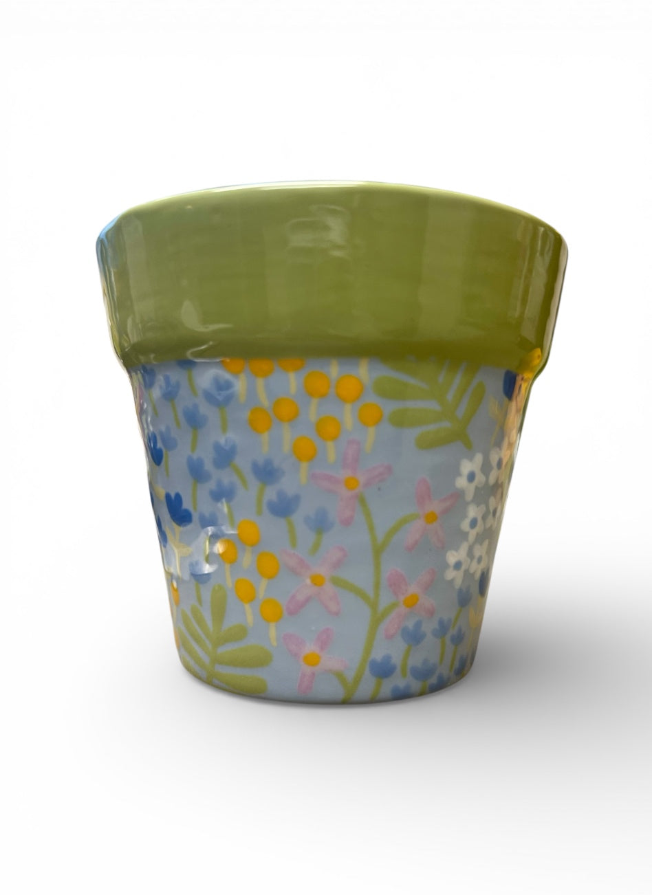 Flower Pot - Blue Flowers