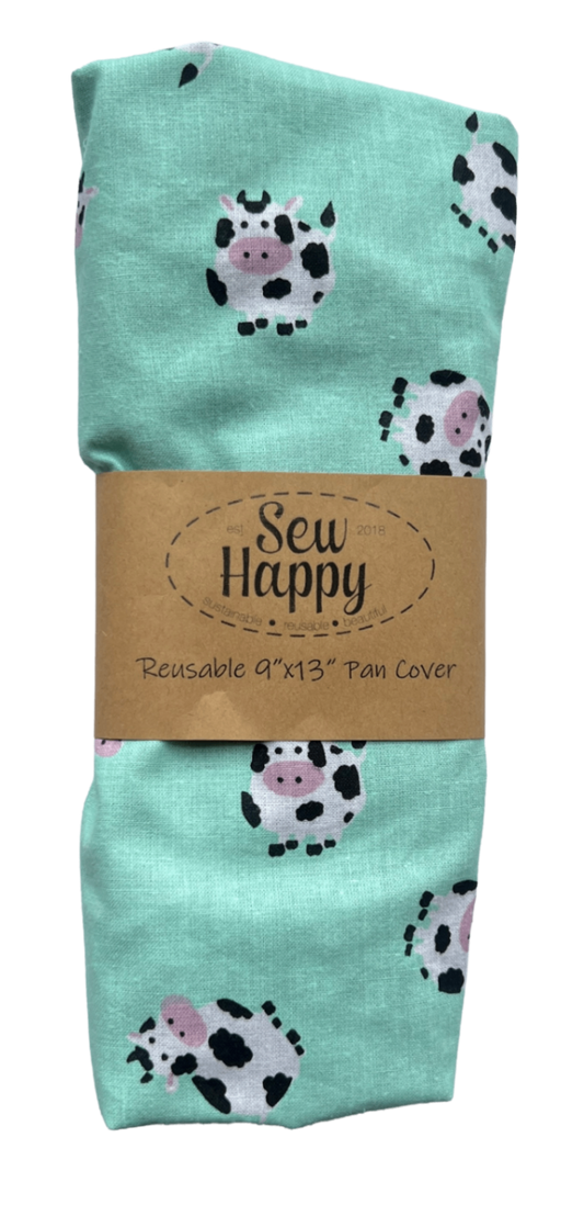 Reusable 9" x 13" Pan Cover - Cows
