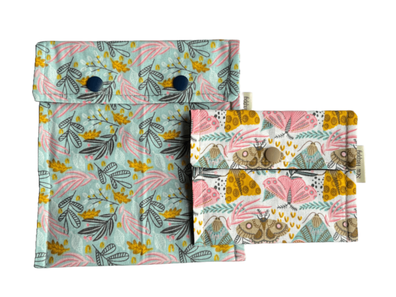 Reusable Snack and Sandwich Bags - Leaves & Moths