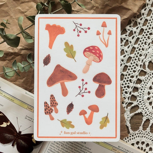 Mushrooms Sticker Sheet