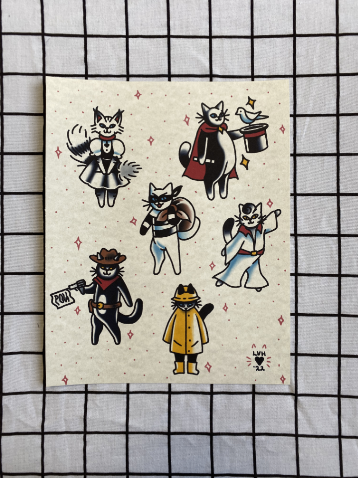 8x10 Career Cats Print