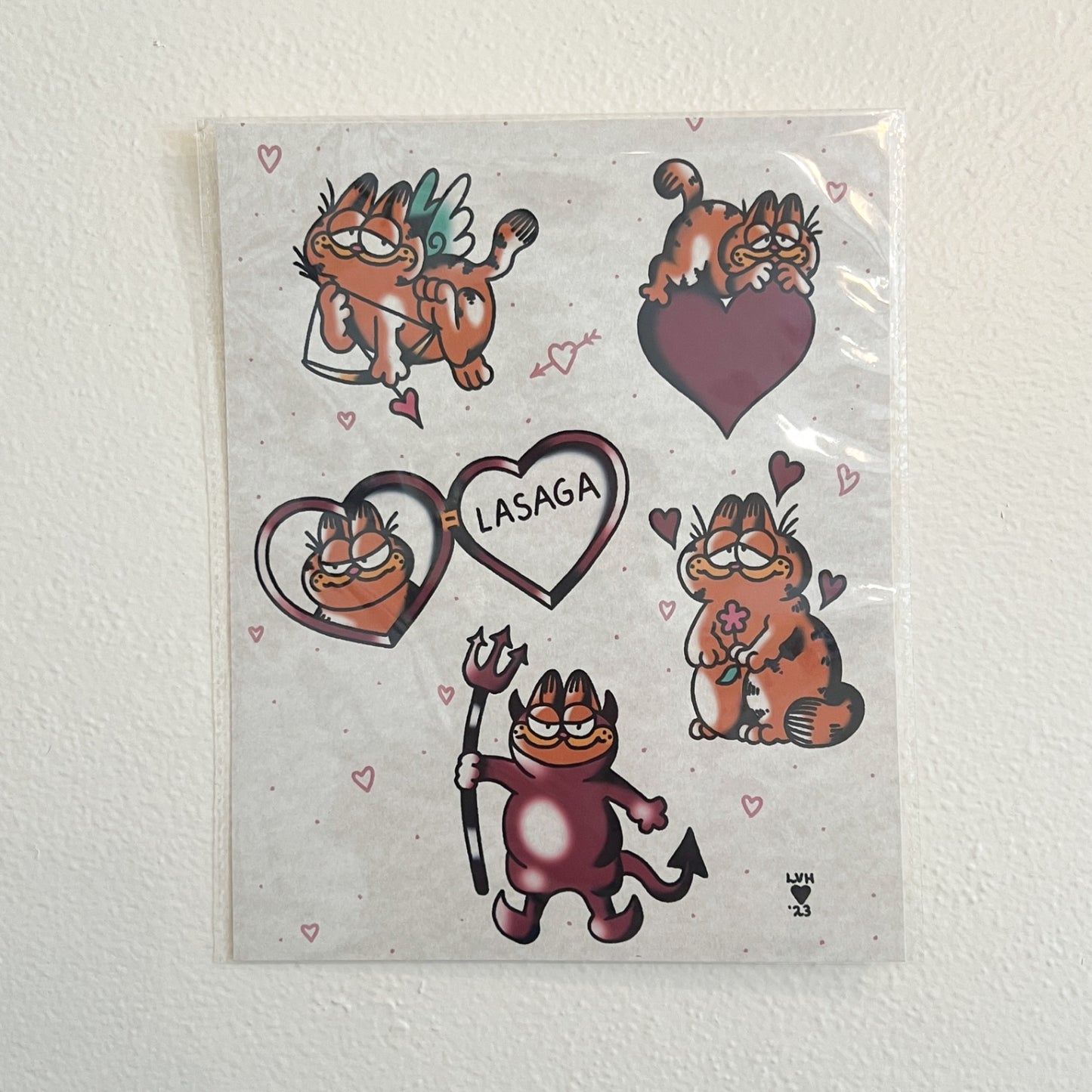 8x10 Garf in Luv Print