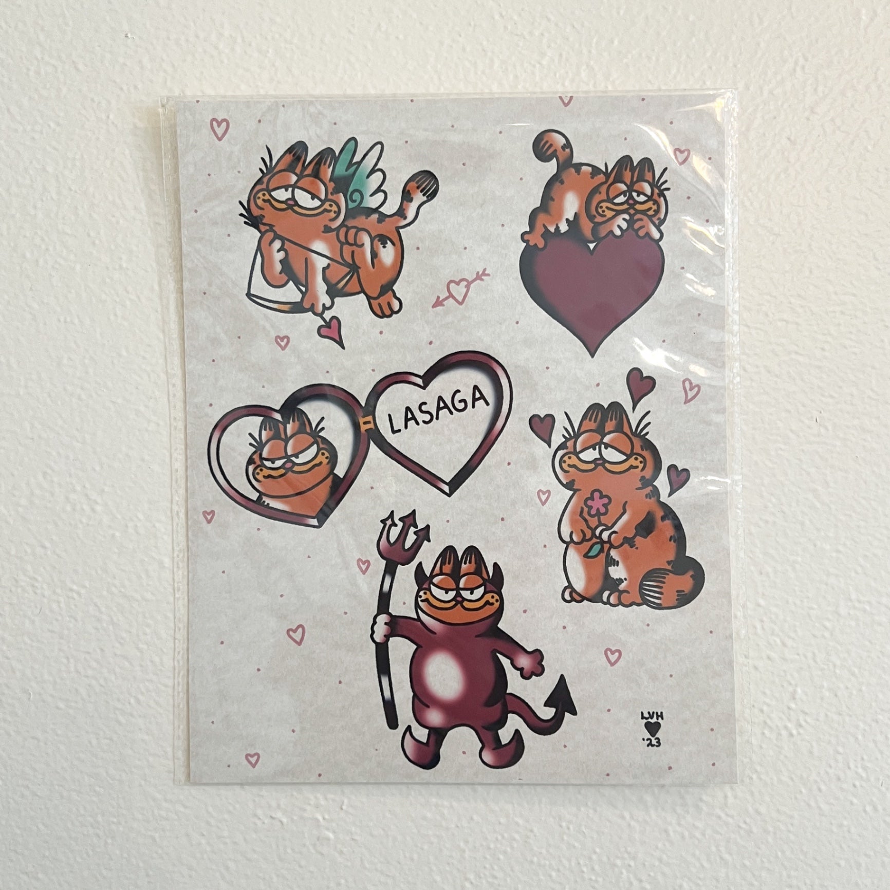 8x10 Garf in Luv Print