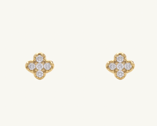 Tiny CZ Horseshoe Studs 