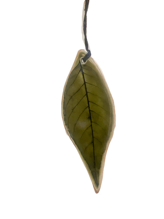 Ceramic Leaf Pendant #2
